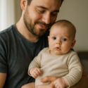 papa et bébé photo