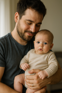 papa et bébé photo